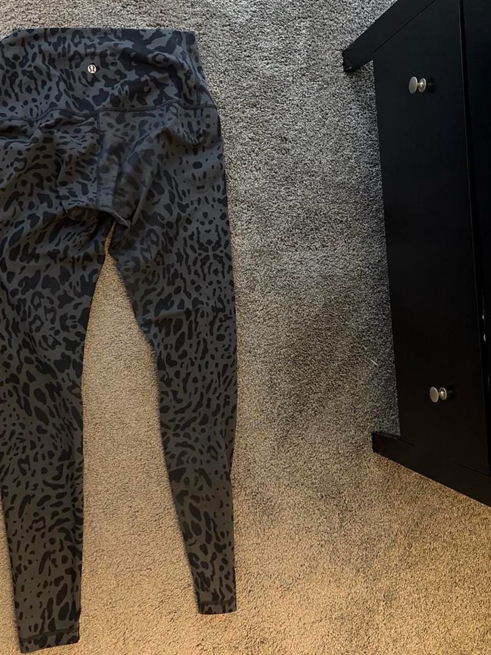 lululemon athletica Dark Charcoal & Black Leopard Print High-Rise Leggings